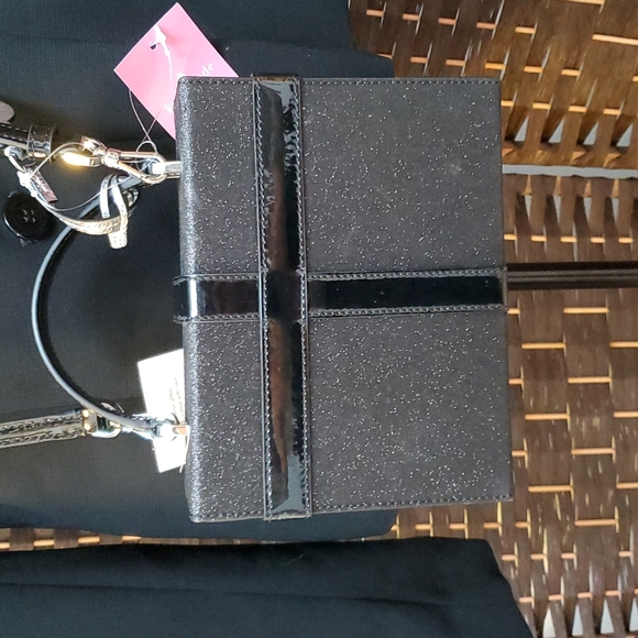 Kate Spade Crossbody Handbag Wrapping Party Gift Box Black Glitter - Picture 12 of 16